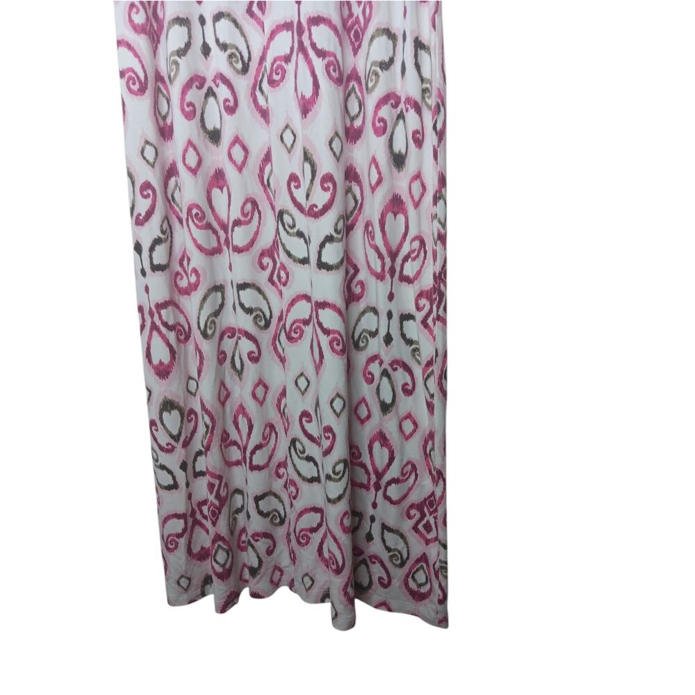Fresh Produce Pink Abstract Print Sleeveless Maxi Dress L Made in USA - Picture 10 of 12